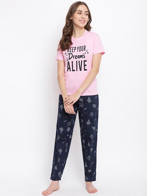 women printed nightwear pyjama set - 22016384 - Very Small Image - 1