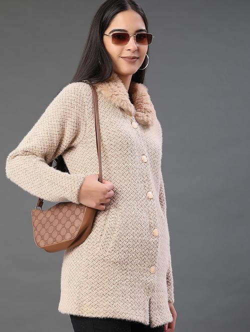 women self designed long sleeve cardigan - 22016621 - Very Small Image - 1