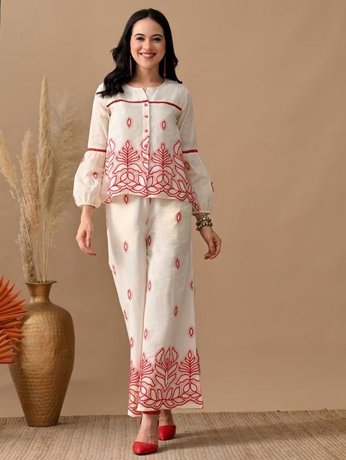 women embroidered puff sleeve shirt top - 22017637 - Very Small Image - 1