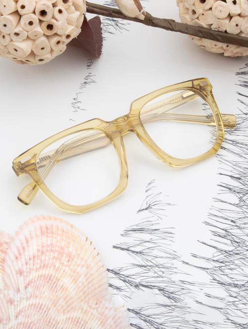 ted smith yellow square premium italian acetate frames for unisex - 22017679 - Very Small Image - 1