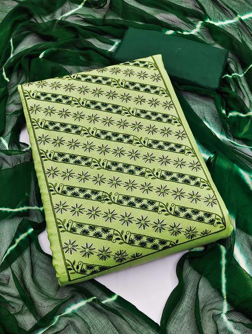 women solid with work embroidered unstitched suit set - 22018321 - Very Small Image - 1