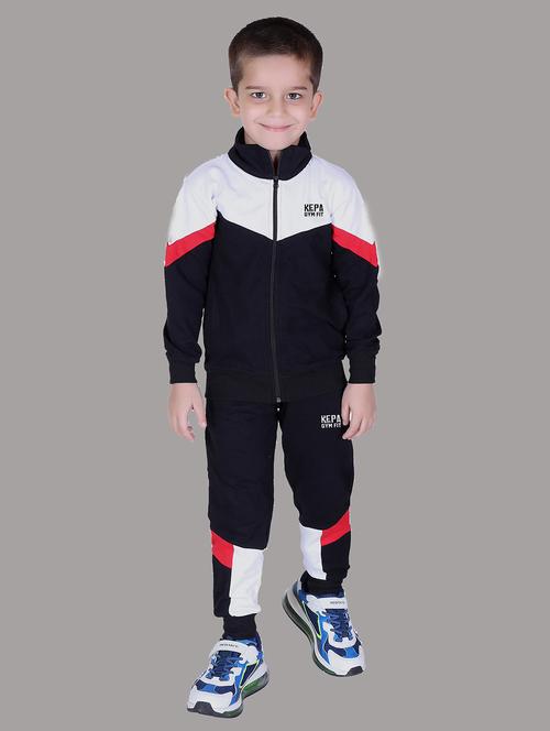 boys color blocked hooded track suit - 22019334 - Very Small Image - 1