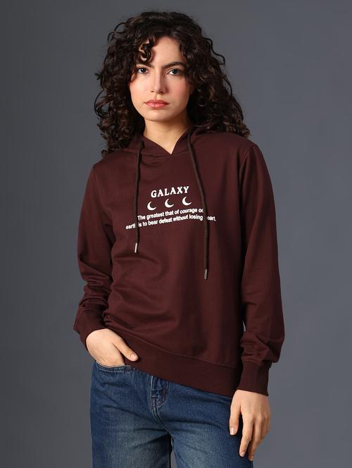 women printed long sleeve hooded sweatshirt - 22019579 - Very Small Image - 1