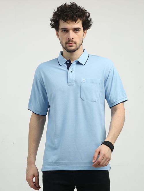 men solid short sleeve regular fit polo t-shirt - 22020109 - Very Small Image - 1