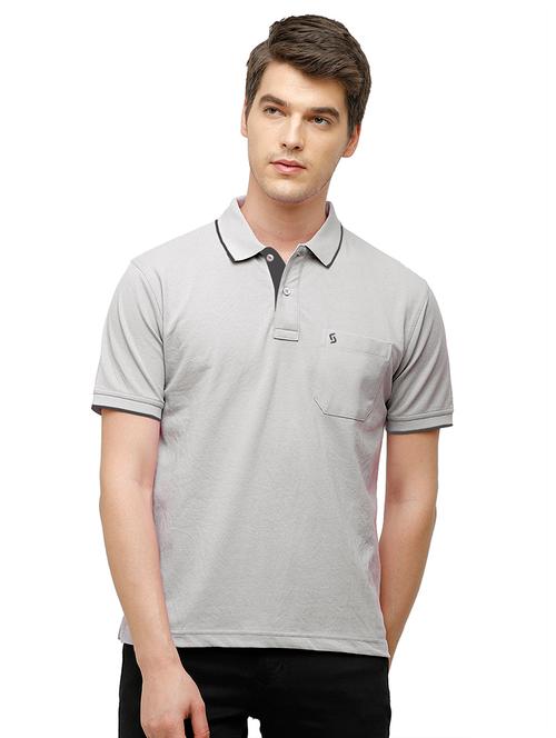 men solid short sleeve regular fit polo t-shirt - 22020111 - Very Small Image - 1