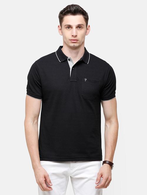 men solid short sleeve regular fit polo t-shirt - 22020128 - Very Small Image - 1