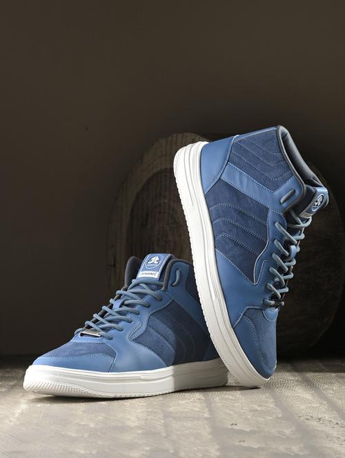 men blue solid lace up shoe - 22020545 - Very Small Image - 1
