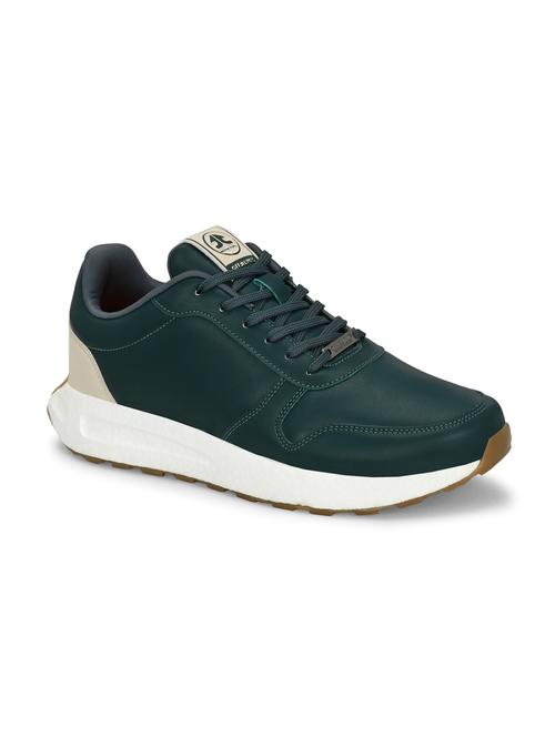 men solid bottle green lace up shoe - 22020552 - Very Small Image - 1