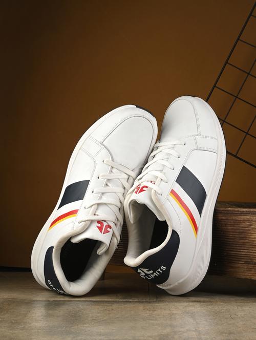 men solid white lace up shoe - 22020577 - Very Small Image - 1