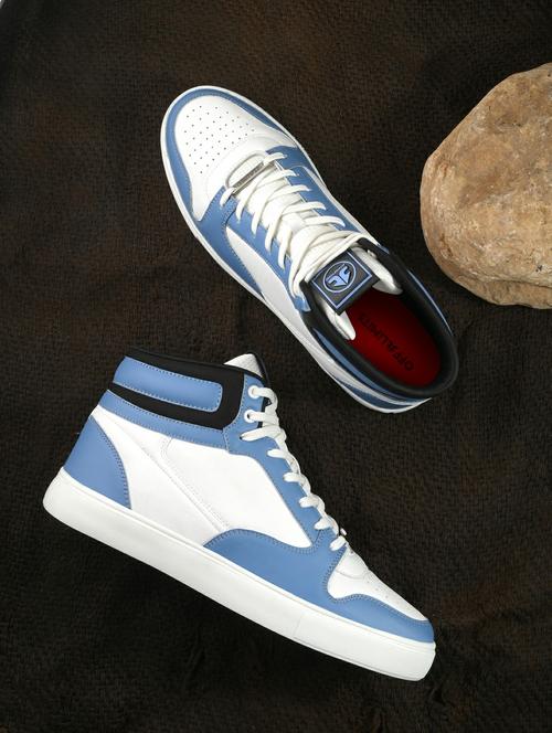 men blue color blocked lace up sneaker - 22020699 - Very Small Image - 1