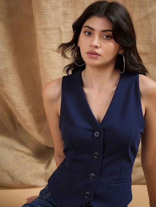 women solid sleeveless vest top - 22026156 - Very Small Image - 1