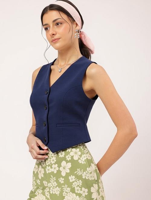 women solid sleeveless vest top - 22026164 - Very Small Image - 1