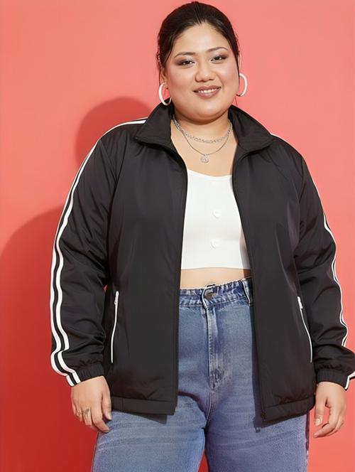 women tapered long sleeve windcheater jacket - 22026193 - Very Small Image - 1