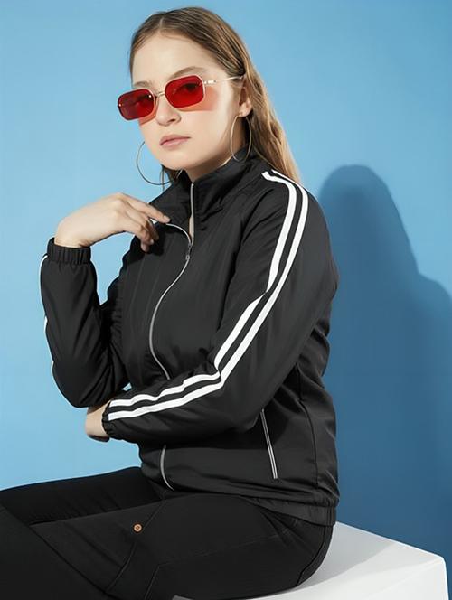 women tapered long sleeve windcheater jacket - 22026209 - Very Small Image - 1