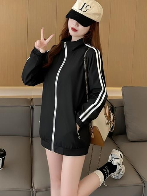 women tapered long sleeve windcheater jacket - 22026211 - Very Small Image - 1