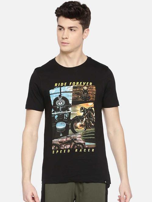 men front print short sleeve regular fit t-shirt - 22026964 - Very Small Image - 1