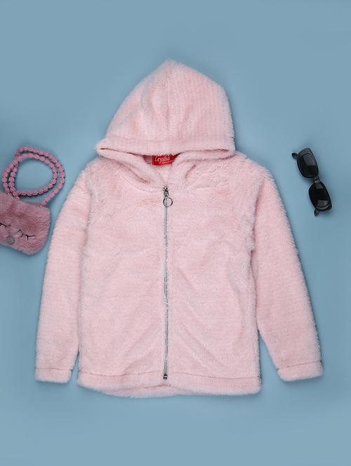 girls solid long sleeve hooded sweatshirt - 22027764 - Very Small Image - 1