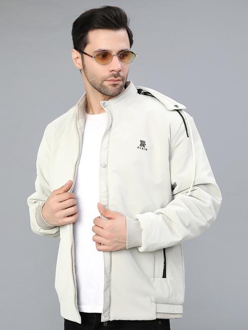 men solid long sleeve lightweight bomber jacket - 22027924 - Very Small Image - 1