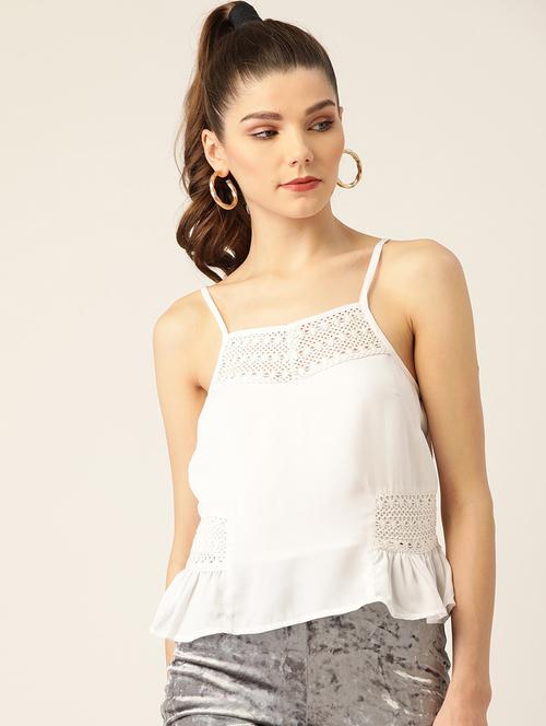 women self designed shoulder strap tiered top - 22028439 - Very Small Image - 1