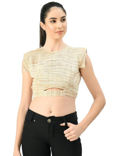 women self designed cap sleeve crop top  - 22028524 - Very Small Image - 1