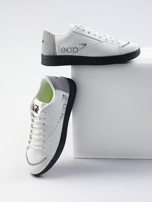 Men White Lace Up Sneaker - 22029169 - Very Small Image - 1