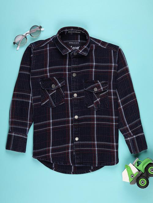 boys checkered long sleeve casual shirt - 22029676 - Very Small Image - 1