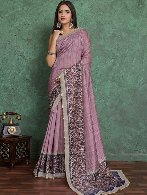 women printed casual wear saree with blouse - 22030032 - Very Small Image - 1