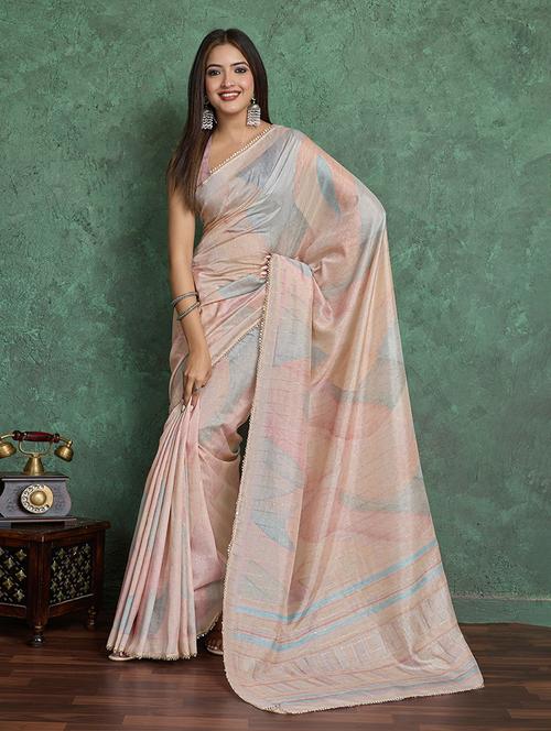 women printed casual wear saree with blouse - 22030034 - Very Small Image - 1