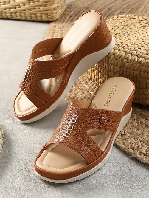 women solid slip on wedges - 22030174 - Very Small Image - 1