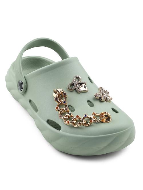 green embellished casual clogs - 22030187 - Very Small Image - 1