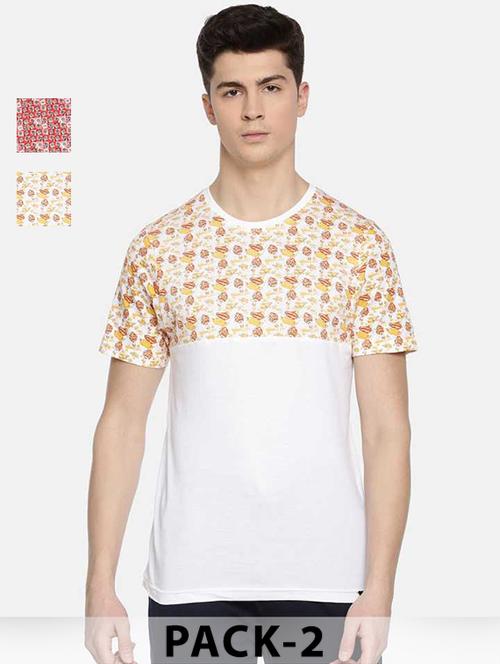 men pack of 2 printed short sleeve t-shirt - 22030292 - Very Small Image - 1