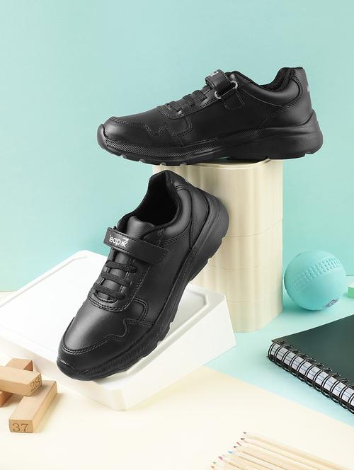 boys solid velcro uniform shoes - 22030376 - Very Small Image - 1