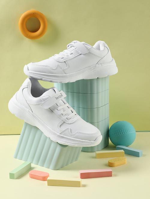 boys solid velcro uniform shoes - 22030377 - Very Small Image - 1