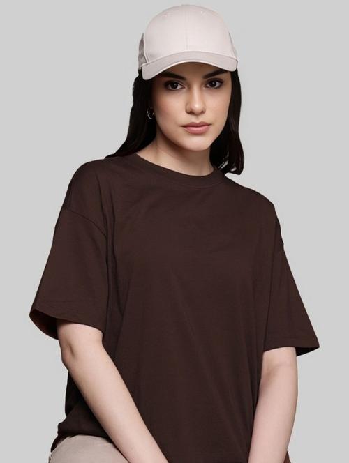 women solid short sleeve oversized t-shirt - 22030656 - Very Small Image - 1