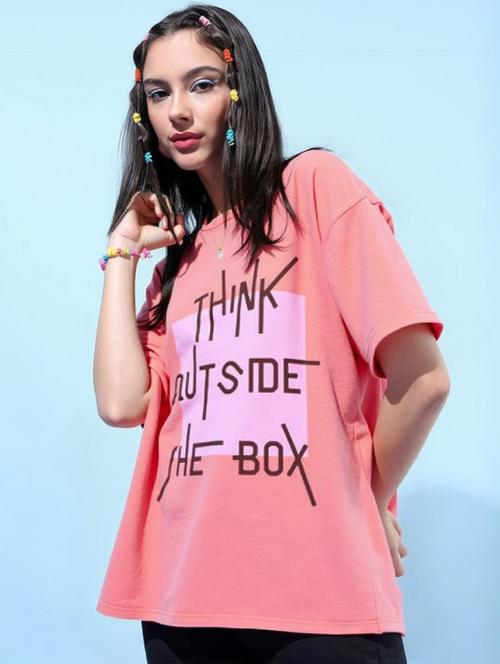 women printed short sleeve oversized t-shirt - 22030666 - Very Small Image - 1