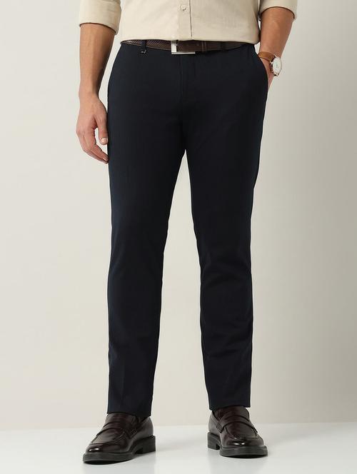 men solid mid rise flat front formal trouser - 22030815 - Very Small Image - 1