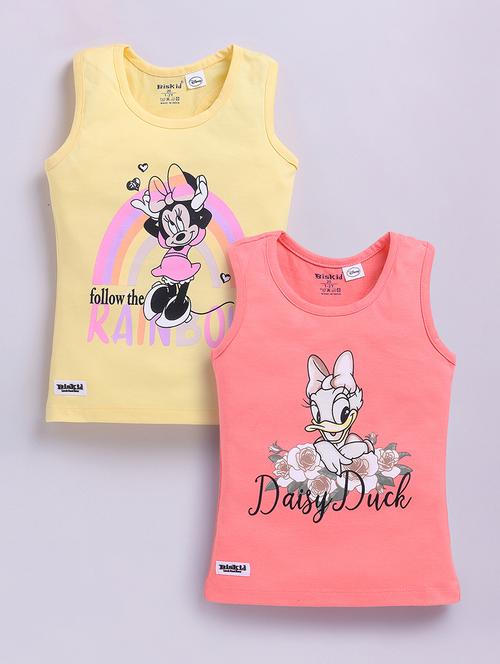 girls pack pf 2 printed sleeveless tank top - 22030993 - Very Small Image - 1
