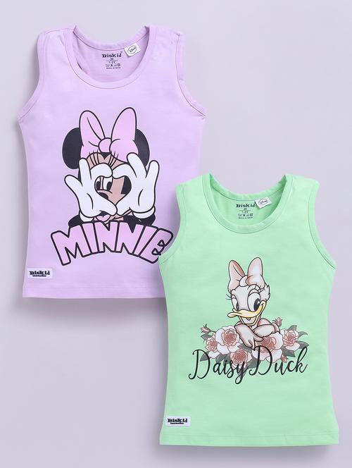 girls pack pf 2 printed sleeveless tank top - 22030995 - Very Small Image - 1