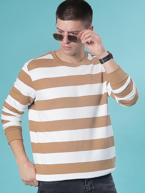 men striped long sleeve regular fit pullover - 22031147 - Very Small Image - 1