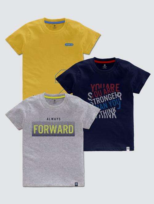 boys pack of 3 printed short sleeve t-shirt - 22031603 - Very Small Image - 1