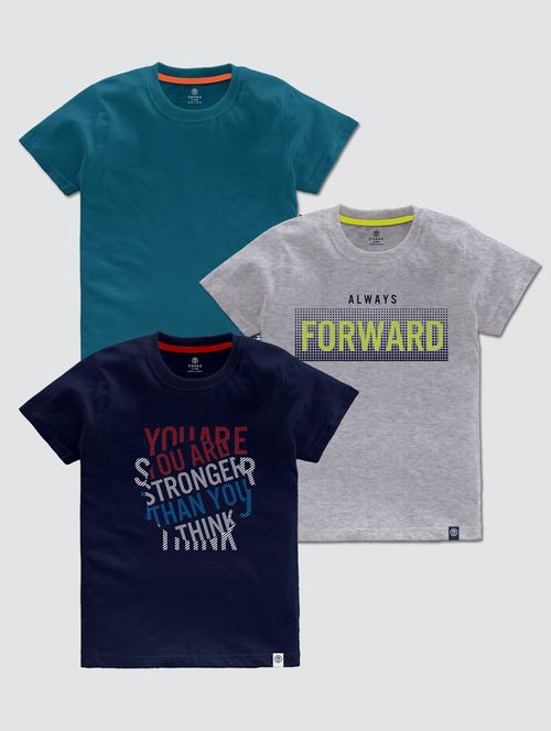 boys pack of 3 printed short sleeve t-shirt - 22031606 - Very Small Image - 1