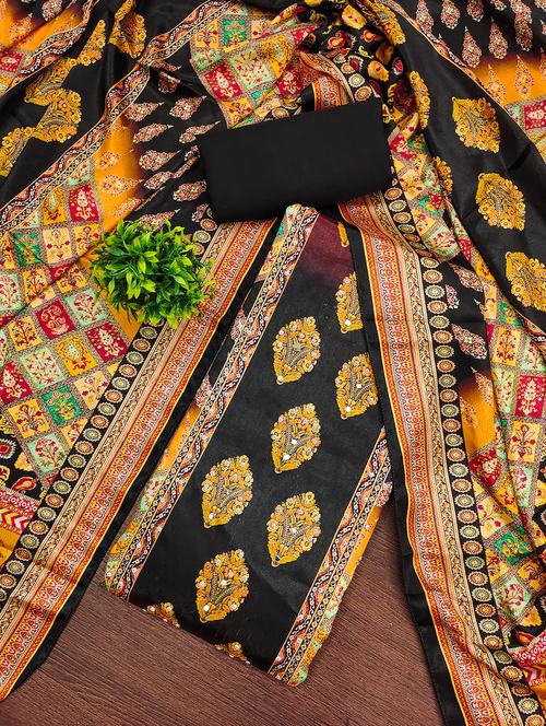 women printed sequined unstitched suit set - 22031677 - Very Small Image - 1