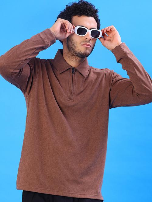 men solid long sleeve regular fit polo t-shirt - 22031982 - Very Small Image - 1