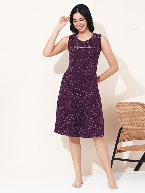 women printed sleeveless sleepshirt - 22033382 - Very Small Image - 1