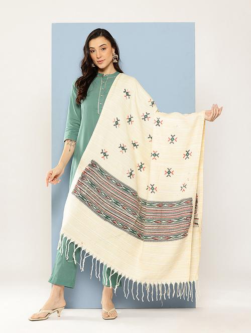 women self design reversible shawl - 22033735 - Very Small Image - 1