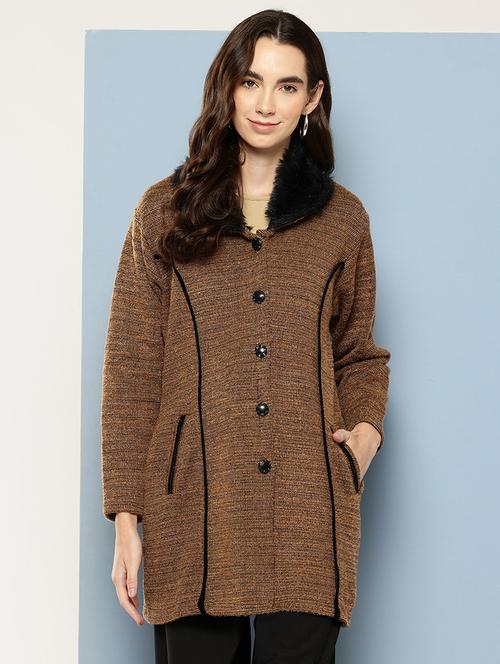 women solid long sleeve cardigan - 22033836 - Very Small Image - 1
