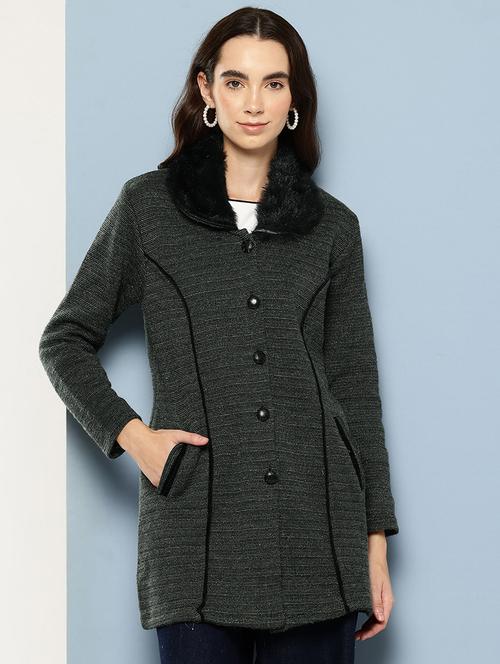 women solid long sleeve cardigan - 22033838 - Very Small Image - 1