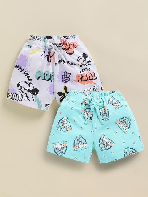 kids pack of 2 printed mid rise shorts - 22033874 - Very Small Image - 1