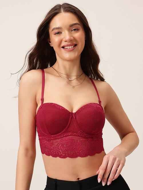 lace heavily padded underwired bralette - 22033924 - Very Small Image - 1