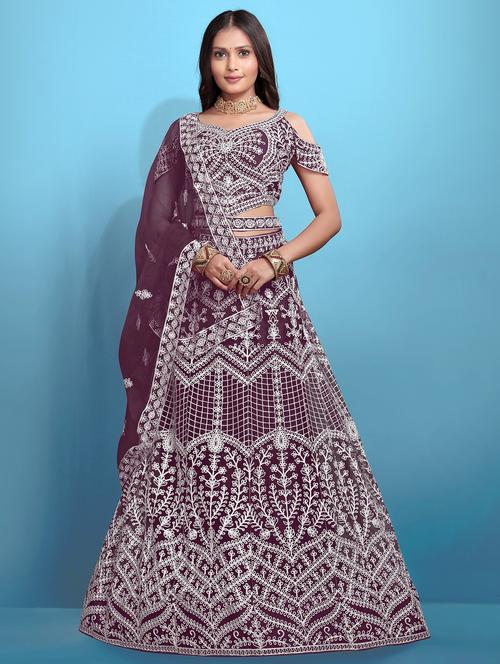 women embroidered fared lehenga and choli set - 22034004 - Very Small Image - 1